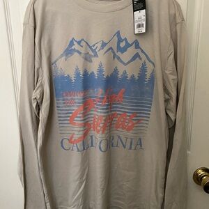 High Sierras Graphic Long Sleeve Shirt - Beige